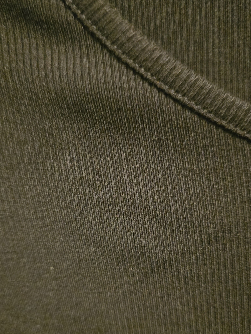 Ardene Ribbed V Neck Tee - Picture 3 of 4